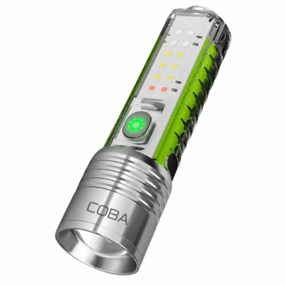 Coba USB Rechargeable Flashlight 3800 Lumens  10 Lighting Modes