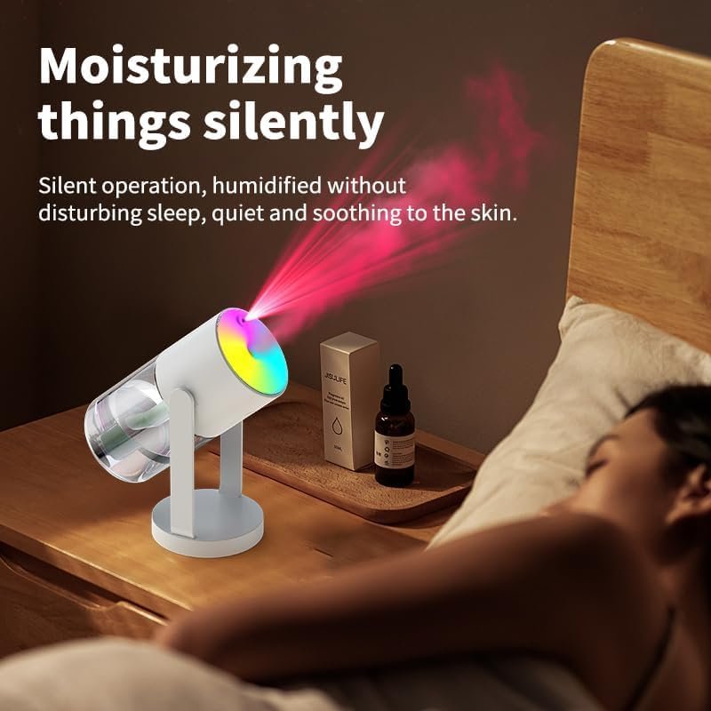 StarrySky 280ml Top Humidifier with Starry Sky Night Light, USB Quiet Cool Mist Humidifier for Bedroom, Office, Car, 4-8 Hours Runtime with Continuous or Intermittent Mist - Image 10