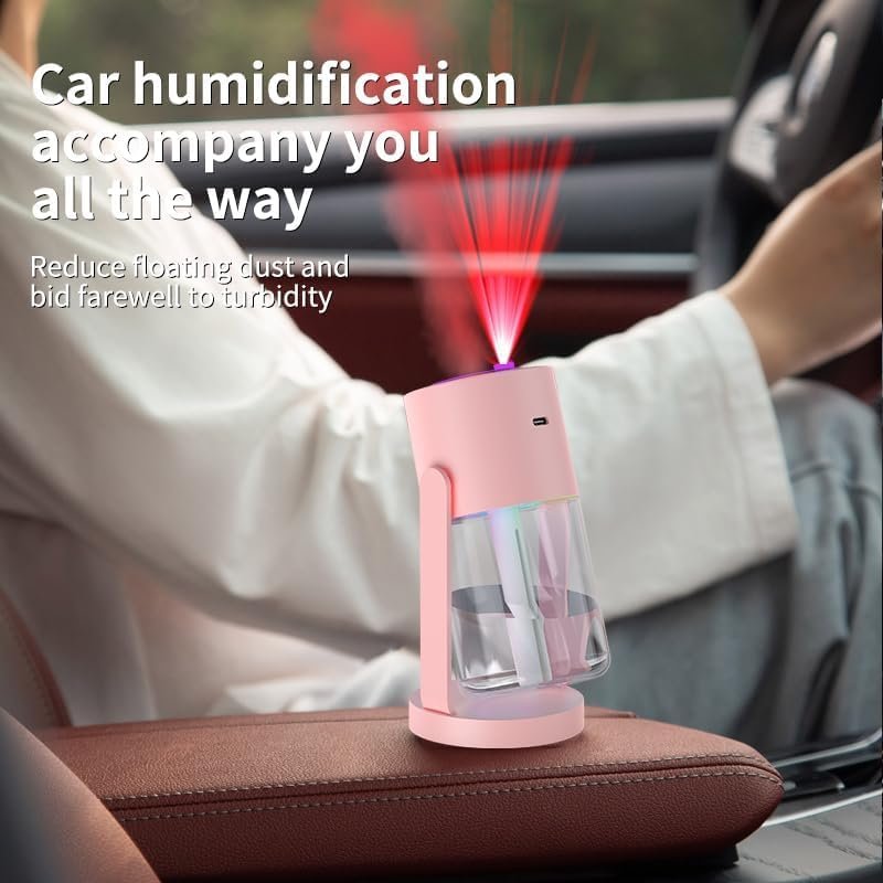 StarrySky 280ml Top Humidifier with Starry Sky Night Light, USB Quiet Cool Mist Humidifier for Bedroom, Office, Car, 4-8 Hours Runtime with Continuous or Intermittent Mist - Image 2