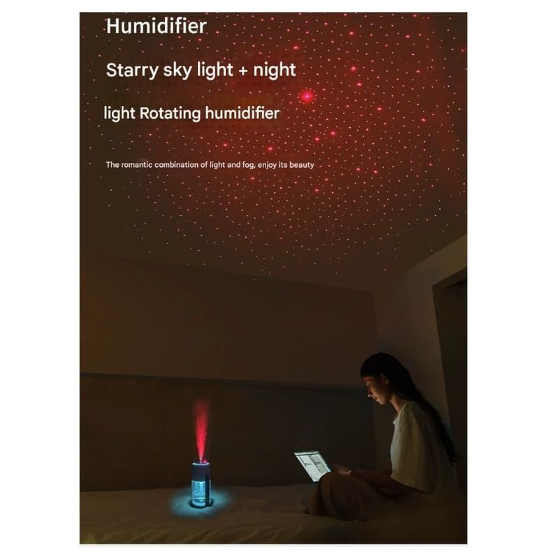 StarrySky 280ml Top Humidifier with Starry Sky Night Light, USB Quiet Cool Mist Humidifier for Bedroom, Office, Car, 4-8 Hours Runtime with Continuous or Intermittent Mist - Image 3