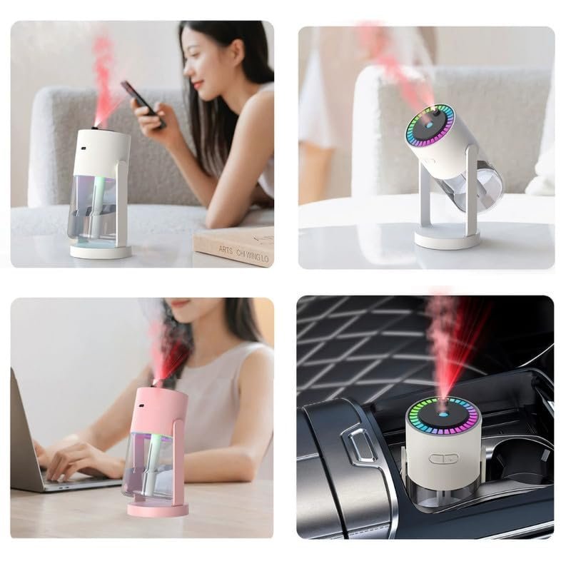 StarrySky 280ml Top Humidifier with Starry Sky Night Light, USB Quiet Cool Mist Humidifier for Bedroom, Office, Car, 4-8 Hours Runtime with Continuous or Intermittent Mist - Image 4