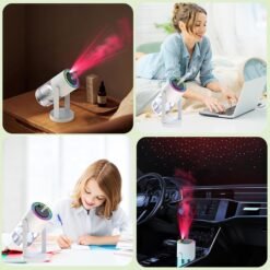 StarrySky 280ml Top Humidifier with Starry Sky Night Light, USB Quiet Cool Mist Humidifier for Bedroom, Office, Car, 4-8 Hours Runtime with Continuous or Intermittent Mist - Image 7