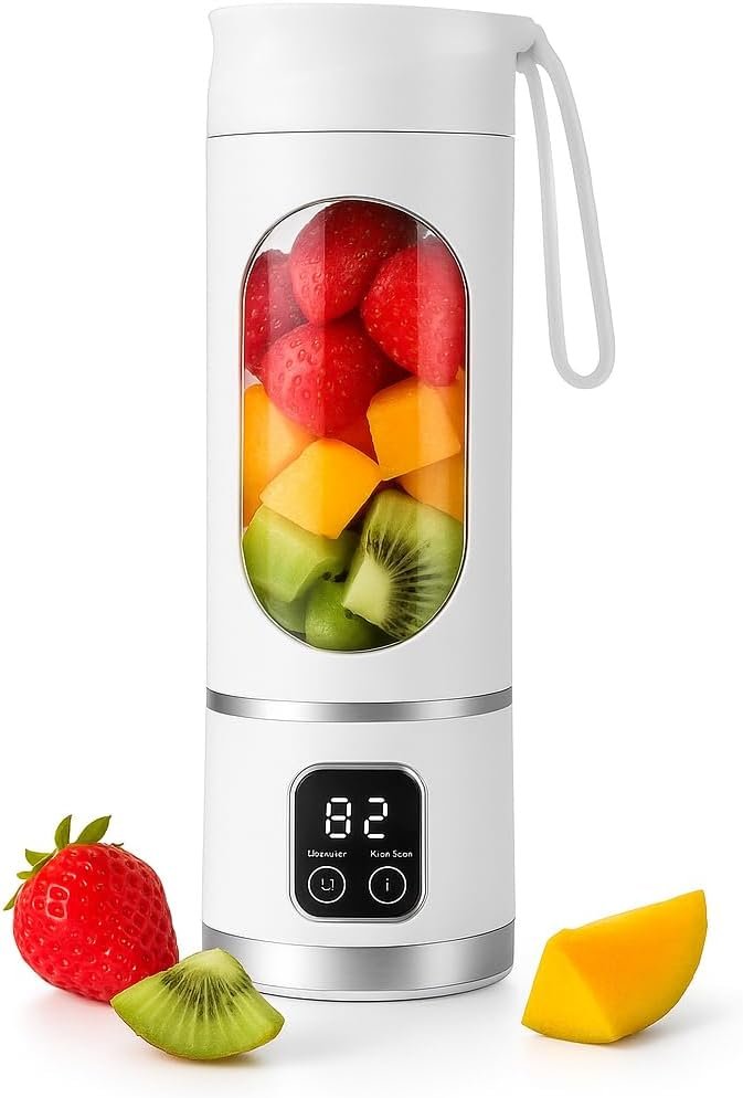 Portable Blender for Shakes and Smoothies – 12 Blades, 450ml Travel Cup, USB-C Rechargeable Mini Juicer - Image 3