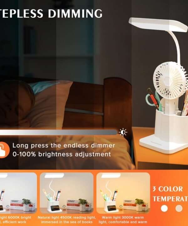 Necomi LED Desk Lamp,3 Color Mode,with Pen Holder and Phone - Best Price in Pakistan | GreyMart