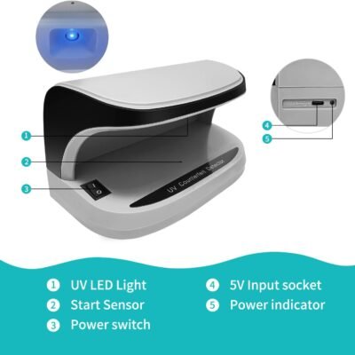 Portable Handy Small UV Counterfeit Detector Bank Note - Best Price in Pakistan | GreyMart