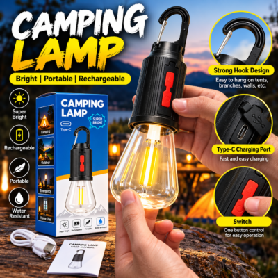 Rechargeable Camping Lamp Bulb with Hook Rechargeable LED - Best Price in Pakistan | GreyMart
