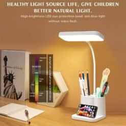 Necomi LED Desk Lamp,3 Color Mode,with Pen Holder and Phone Stand,360°Flexible,Touch Control,Desk Light for Desktop - Image 3