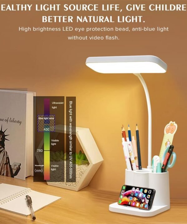 Necomi LED Desk Lamp,3 Color Mode,with Pen Holder and Phone - Best Price in Pakistan | GreyMart