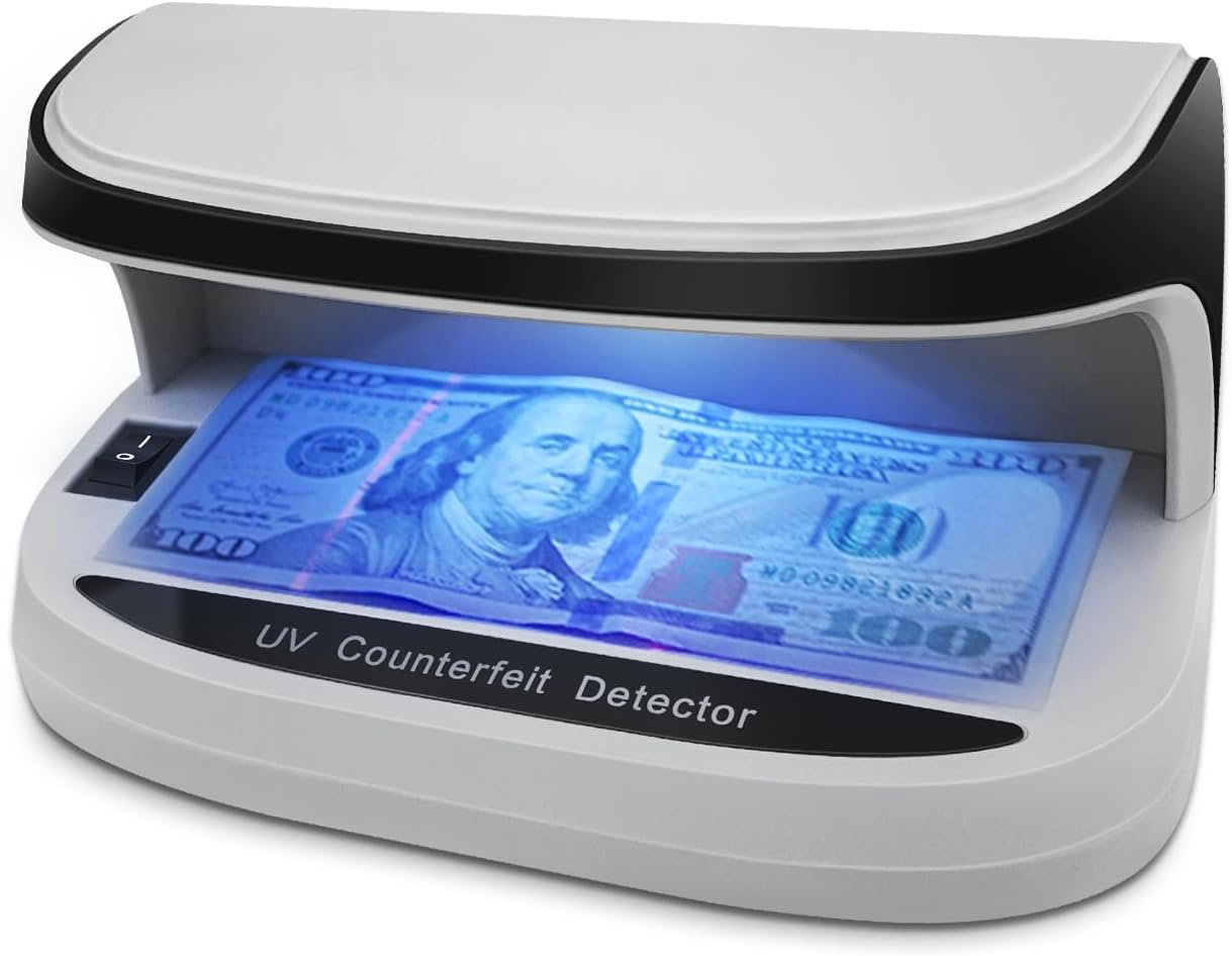 Portable Handy Small UV Counterfeit Detector Bank Note Detector Money Checker - Image 4