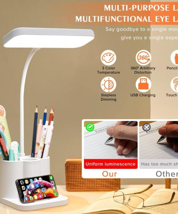 Necomi LED Desk Lamp,3 Color Mode,with Pen Holder and Phone - Best Price in Pakistan | GreyMart