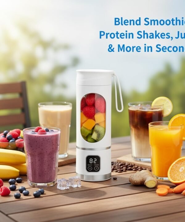 Portable Blender for Shakes and Smoothies – 12 Blades, 450ml Travel Cup, USB-C Rechargeable Mini Juicer - Image 7