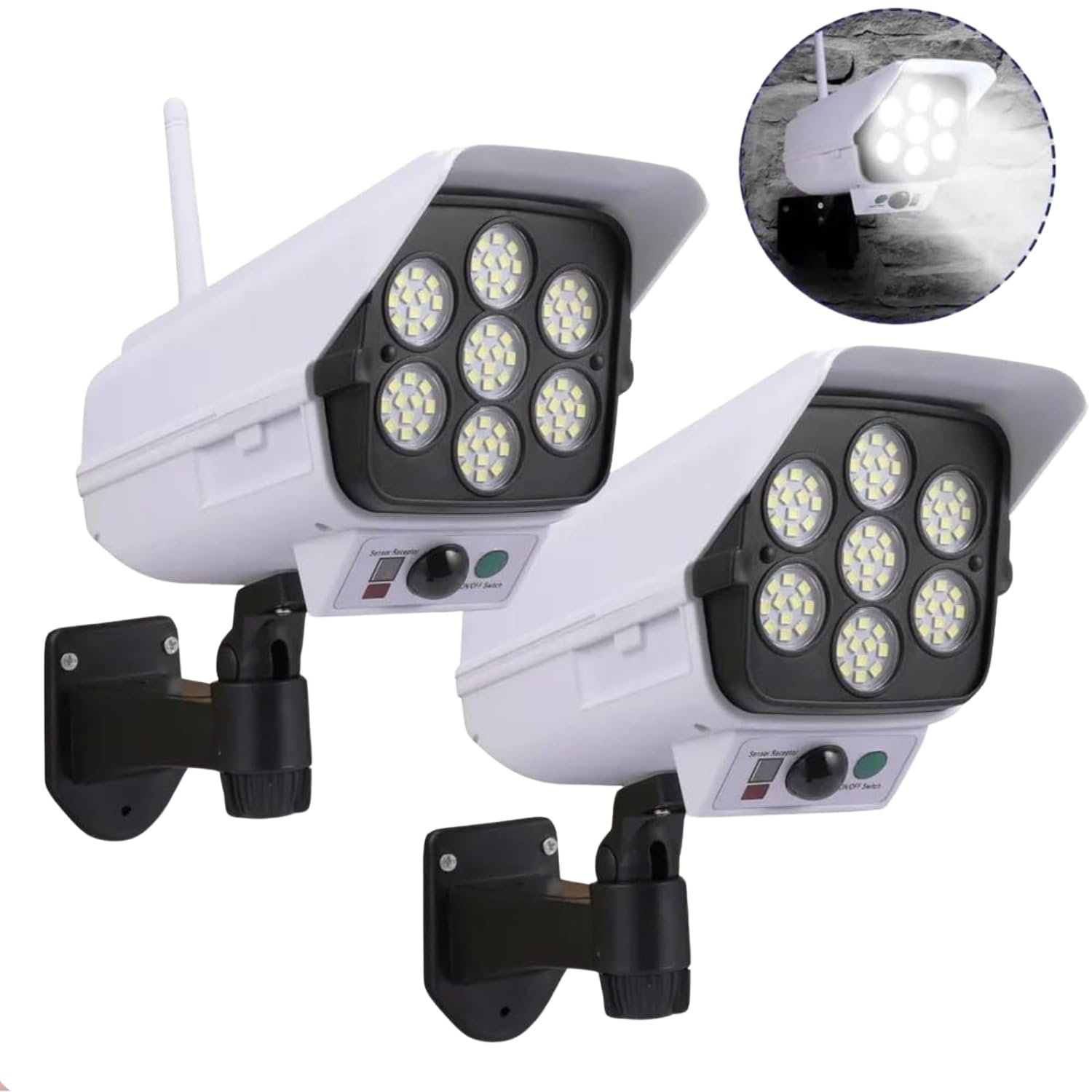 Motion Sensor Solar Lights 2000 Lumens 77 LEDs Spotlight with Remote Controller FloodLights Outdoor IP66 Waterproof - Image 6