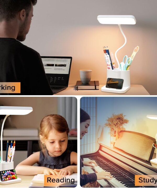 Necomi LED Desk Lamp,3 Color Mode,with Pen Holder and Phone - Best Price in Pakistan | GreyMart