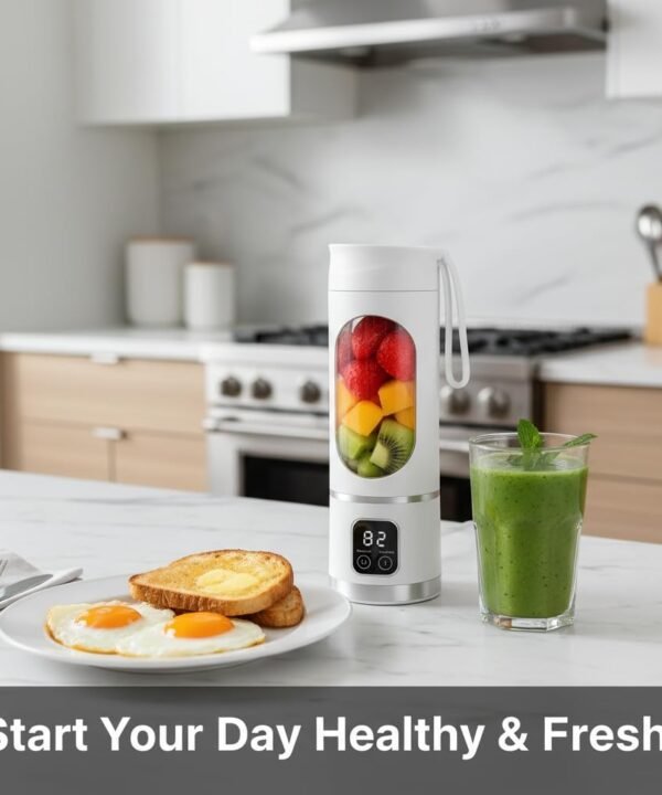 Portable Blender for Shakes and Smoothies – 12 Blades, 450ml Travel Cup, USB-C Rechargeable Mini Juicer - Image 6