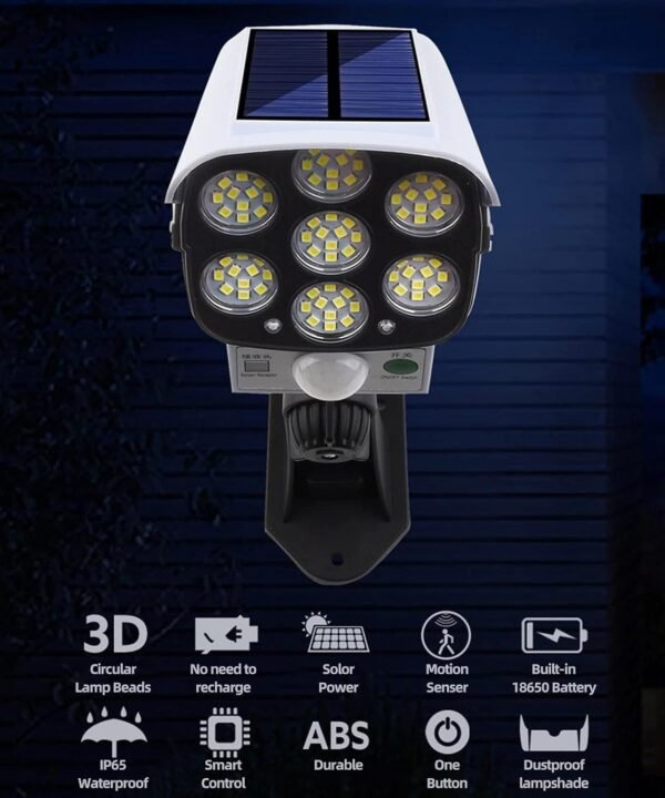 Motion Sensor Solar Lights 2000 Lumens 77 LEDs Spotlight - Best Price in Pakistan | GreyMart