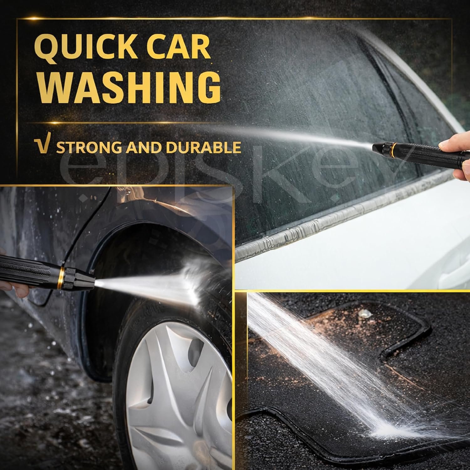 Buy 1 Get 1 FREE High Pressure Water Spray Gun Nozzle for 1/2" Hose Pipe, Car & Bike Wash Nozzle Spray Water Gun - Image 7