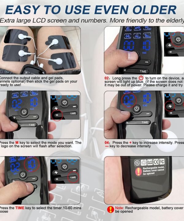 Dual Channel TENS Unit Muscle Stimulator with 10-Pad Set - Best Price in Pakistan | GreyMart