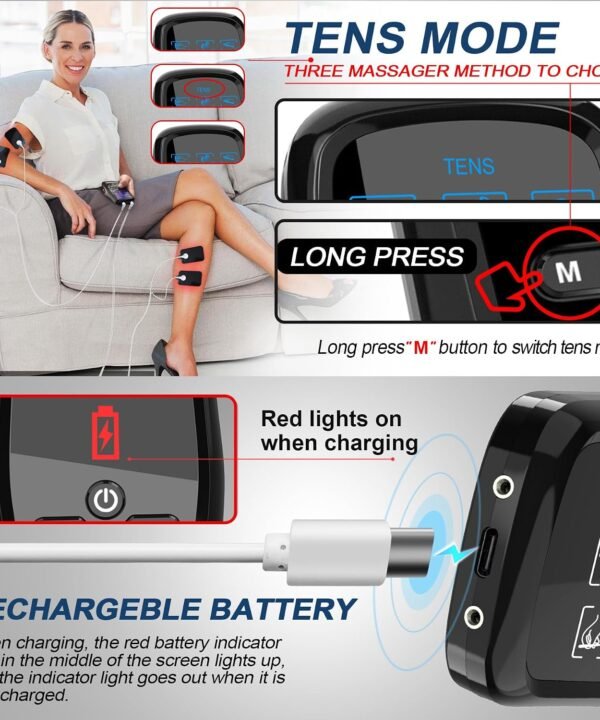 Dual Channel TENS Unit Muscle Stimulator with 10-Pad Set - Best Price in Pakistan | GreyMart