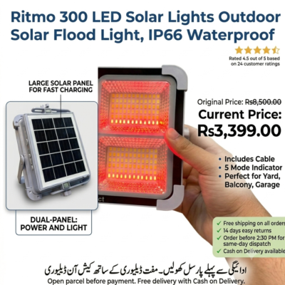 Ritmo ZL-A7 Emergency Solar Outdoor LED Light - Best Price in Pakistan | GreyMart