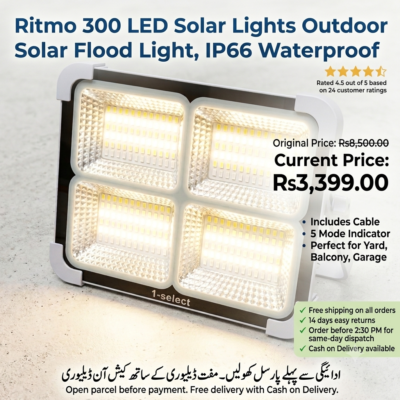 Ritmo ZL-A7 Emergency Solar Outdoor LED Light - Best Price in Pakistan | GreyMart