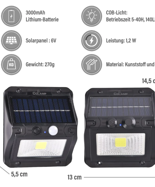 Solar Motion Sensor Outdoor Light (CL-108) – Ultra Long Battery Life - Image 3