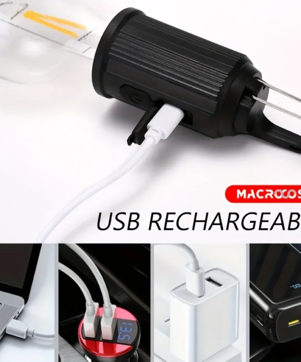 Rechargeable Camping Lamp Bulb with Hook Rechargeable LED Lanternn Charging Time: 4–5 Hours - Image 7