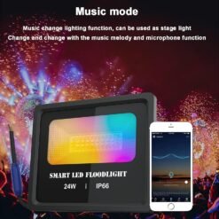 24W Smart RGB LED Flood Light – WiFi Outdoor Floodlight with MagicHome App 1000 colors - Image 8