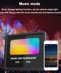24W Smart RGB LED Flood Light – WiFi Outdoor Floodlight with MagicHome App 1000 colors - Image 8