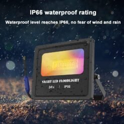 24W Smart RGB LED Flood Light – WiFi Outdoor Floodlight with MagicHome App 1000 colors - Image 9
