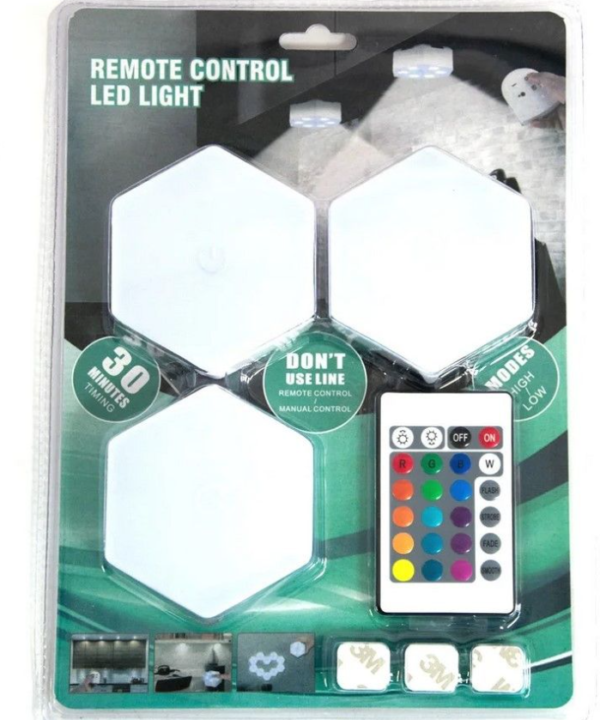 Three-Piece Smart Touch Colorful Rechargeable Remote Control Led Lights Multi function nigh light - Image 6