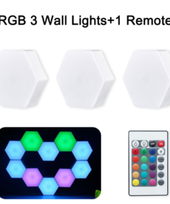 Three-Piece Smart Touch Colorful Rechargeable Remote Control Led Lights Multi function nigh light - Image 5