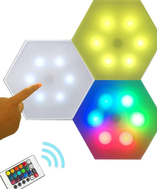 Three-Piece Smart Touch Colorful Rechargeable Remote Control Led Lights Multi function nigh light - Image 4