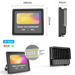 24W Smart RGB LED Flood Light – WiFi Outdoor Floodlight with MagicHome App 1000 colors - Image 2