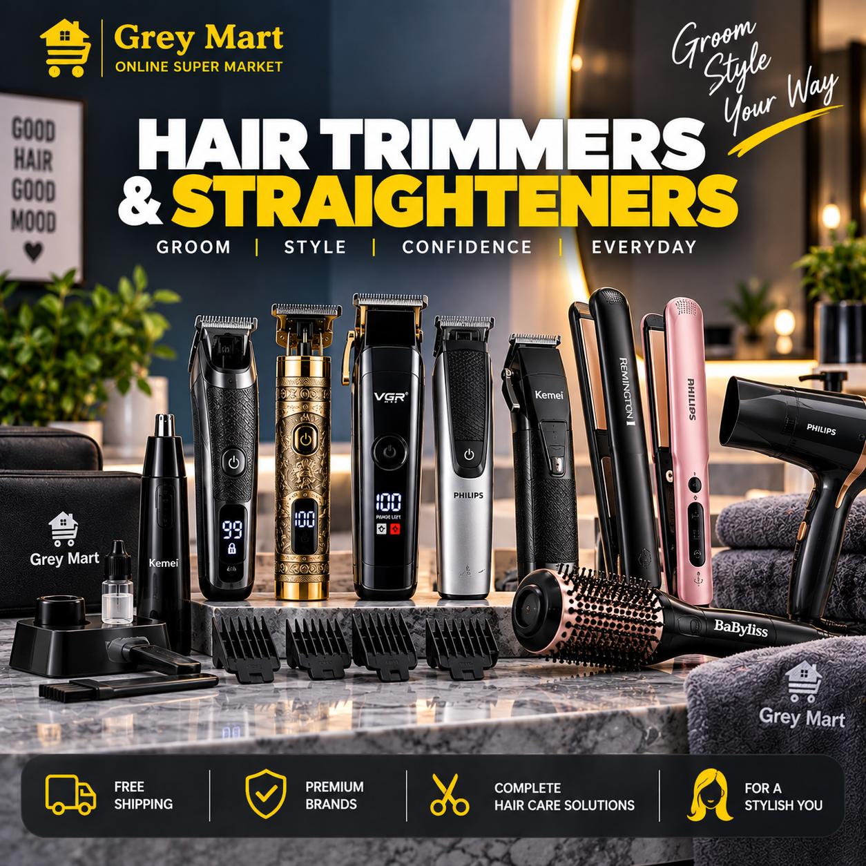 HAIR TRIMMERS & STRAIGHTENERS