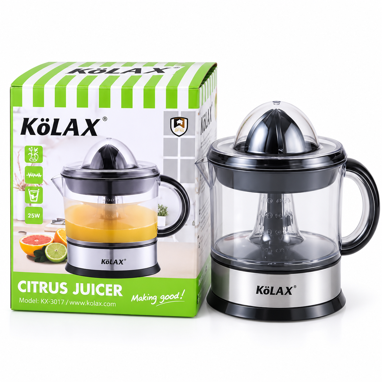 KöLAX 700ml Electric Citrus Juicer | Orange & Lemon Juice Maker – Greymart Pakistan