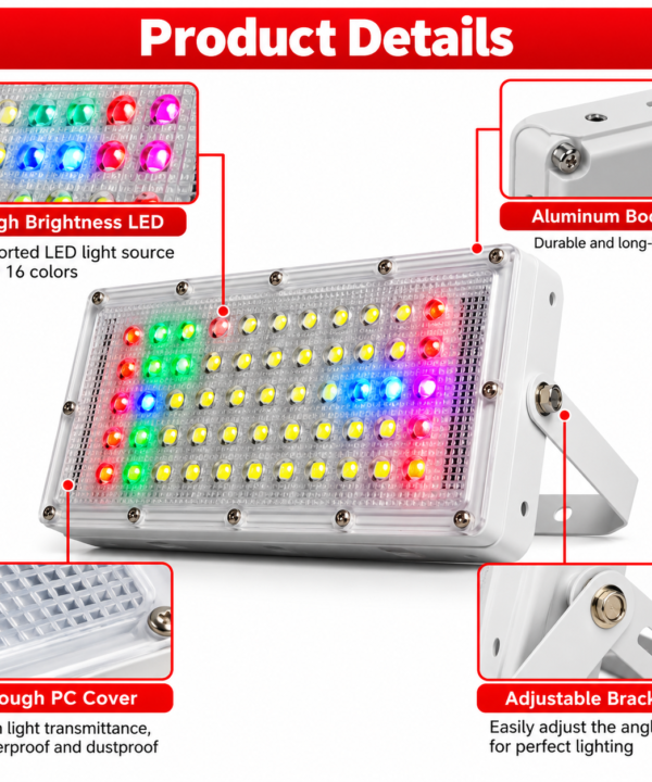 16 Colors MLD 50W RGB Floodlight remot control water - Image 8