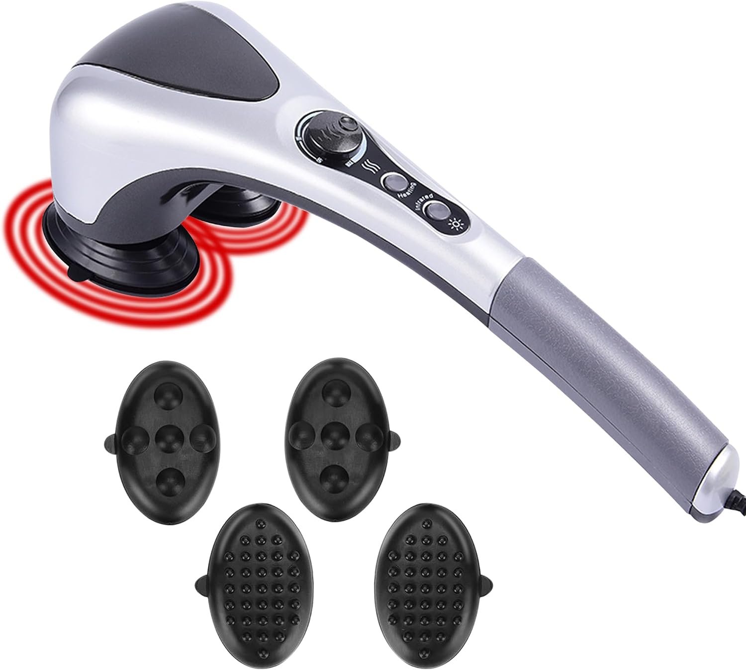 Electric Dual Head Heated Body Massager for Back, Shoulders & Legs
