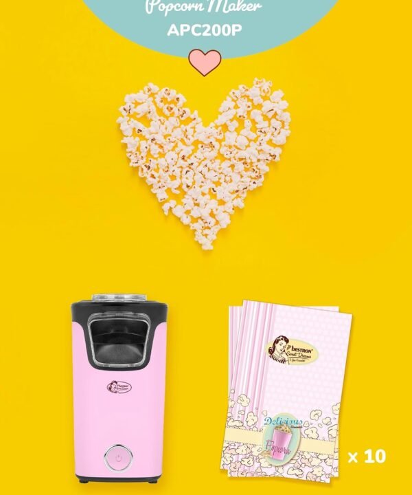 Bestron Popcorn Maker Turbo Popcorn in Under 2 Minutes Popcorn Maker with Hot Air Technology - Image 4