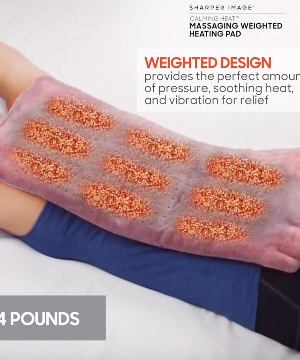 Sharper Image Calming Heat Weighted Massaging Heating Pad 12 x 24 Inch - Image 3
