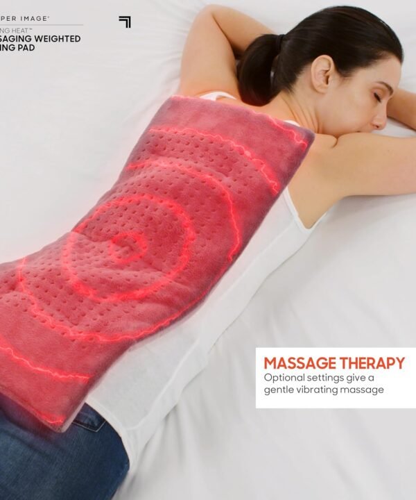 Sharper Image Calming Heat Weighted Massaging Heating Pad 12 x 24 Inch - Image 6