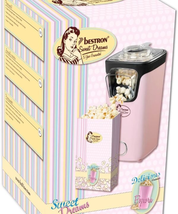 Bestron Popcorn Maker Turbo Popcorn in Under 2 Minutes Popcorn Maker with Hot Air Technology - Image 8