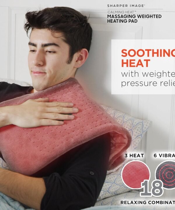 Sharper Image Calming Heat Weighted Massaging Heating Pad 12 x 24 Inch - Image 2